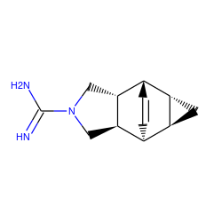 N=C(N)N1C[C@@H]2[C@H]3C=C[C@@H]([C@@H]4C[C@@H]34)[C@H]2C1 ZINC000261089891