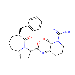 N=C(N)N1CCC[C@H](NC(=O)[C@@H]2CC[C@@H]3CCC[C@@H](Cc4ccccc4)C(=O)N32)[C@@H]1O ZINC000026280970