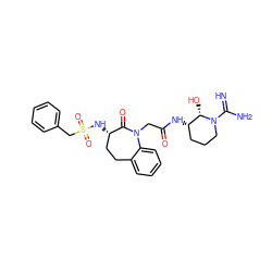 N=C(N)N1CCC[C@H](NC(=O)CN2C(=O)[C@@H](NS(=O)(=O)Cc3ccccc3)CCc3ccccc32)[C@@H]1O ZINC000026575990