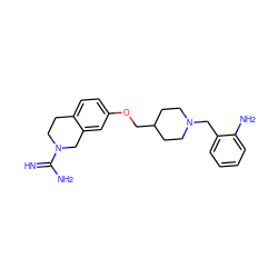 N=C(N)N1CCc2ccc(OCC3CCN(Cc4ccccc4N)CC3)cc2C1 ZINC000013644363