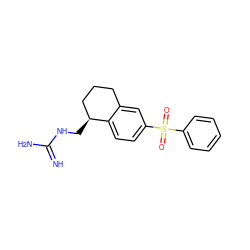 N=C(N)NC[C@H]1CCCc2cc(S(=O)(=O)c3ccccc3)ccc21 ZINC000035900026