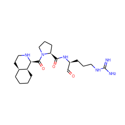 N=C(N)NCCC[C@@H](C=O)NC(=O)[C@@H]1CCCN1C(=O)[C@@H]1NCC[C@@H]2CCCC[C@@H]21 ZINC000013557716