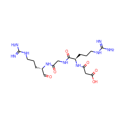 N=C(N)NCCC[C@@H](C=O)NC(=O)CNC(=O)[C@@H](CCCNC(=N)N)NC(=O)CC(=O)O ZINC000060578883