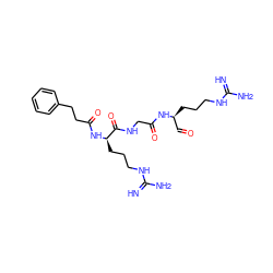 N=C(N)NCCC[C@@H](C=O)NC(=O)CNC(=O)[C@@H](CCCNC(=N)N)NC(=O)CCc1ccccc1 ZINC000096902786