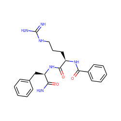 N=C(N)NCCC[C@@H](NC(=O)c1ccccc1)C(=O)N[C@H](Cc1ccccc1)C(N)=O ZINC000038403168