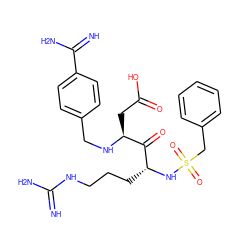 N=C(N)NCCC[C@@H](NS(=O)(=O)Cc1ccccc1)C(=O)[C@H](CC(=O)O)NCc1ccc(C(=N)N)cc1 ZINC000072178763