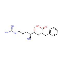 N=C(N)NCCC[C@H](N)C(=O)C[C@@H](Cc1ccccc1)C(=O)O ZINC000001607830