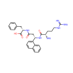 N=C(N)NCCC[C@H](N)C(=O)N[C@@H](CC(=O)N[C@@H](Cc1ccccc1)C(=O)O)c1cccc2ccccc12 ZINC000096924159