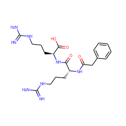 N=C(N)NCCC[C@H](NC(=O)[C@@H](CCCNC(=N)N)NC(=O)Cc1ccccc1)C(=O)O ZINC000072177031