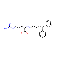 N=C(N)NCCC[C@H](NC(=O)CCCC(c1ccccc1)c1ccccc1)C(=O)O ZINC000299837980