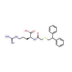 N=C(N)NCCC[C@H](NC(=O)CSCC(c1ccccc1)c1ccccc1)C(=O)O ZINC000299836969