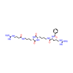 N=C(N)NCCCC(=O)NCCCC[C@@H]1NC(=O)[C@H](CCCCNC(=O)[C@H](CCCNC(=N)N)NC(=O)c2ccccc2)NC1=O ZINC000028341356