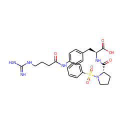 N=C(N)NCCCC(=O)Nc1ccc(C[C@H](NC(=O)[C@@H]2CCCN2S(=O)(=O)c2ccccc2)C(=O)O)cc1 ZINC001772619109