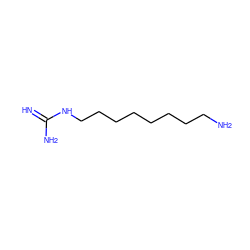 N=C(N)NCCCCCCCCN ZINC000013542843