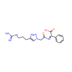 N=C(N)NCCCc1cn(CC(=O)N[C@@H](C(=O)O)c2ccccc2)nn1 ZINC000064540165