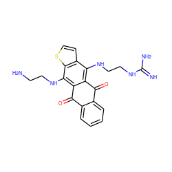 N=C(N)NCCNc1c2c(c(NCCN)c3sccc13)C(=O)c1ccccc1C2=O ZINC000299830125