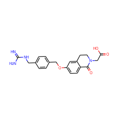 N=C(N)NCc1ccc(COc2ccc3c(c2)CCN(CC(=O)O)C3=O)cc1 ZINC000013763501