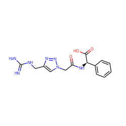 N=C(N)NCc1cn(CC(=O)N[C@@H](C(=O)O)c2ccccc2)nn1 ZINC000064539437