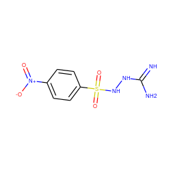 N=C(N)NNS(=O)(=O)c1ccc([N+](=O)[O-])cc1 ZINC000013808144