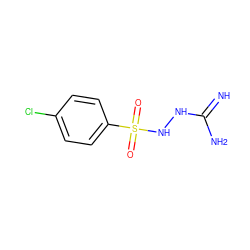 N=C(N)NNS(=O)(=O)c1ccc(Cl)cc1 ZINC000006322270