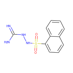 N=C(N)NNS(=O)(=O)c1cccc2ccccc12 ZINC000006864978