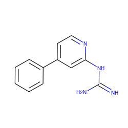 N=C(N)Nc1cc(-c2ccccc2)ccn1 ZINC000013436483