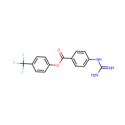 N=C(N)Nc1ccc(C(=O)Oc2ccc(C(F)(F)F)cc2)cc1 ZINC000027563416