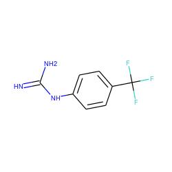 N=C(N)Nc1ccc(C(F)(F)F)cc1 ZINC000002513206