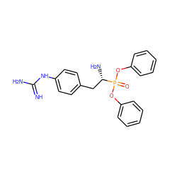 N=C(N)Nc1ccc(C[C@H](N)P(=O)(Oc2ccccc2)Oc2ccccc2)cc1 ZINC000028869489
