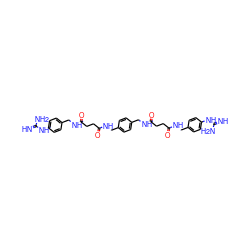 N=C(N)Nc1ccc(CNC(=O)CCC(=O)NCc2ccc(CNC(=O)CCC(=O)NCc3ccc(NC(=N)N)cc3)cc2)cc1 ZINC000026467609