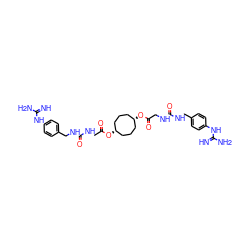 N=C(N)Nc1ccc(CNC(=O)NCC(=O)O[C@H]2CCC[C@@H](OC(=O)CNC(=O)NCc3ccc(NC(=N)N)cc3)CCC2)cc1 ZINC000253633464