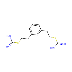 N=C(N)SCCc1cccc(CCSC(=N)N)c1 ZINC000003806239