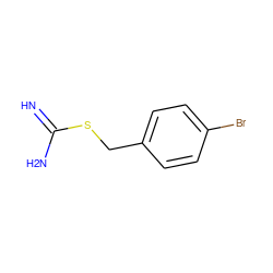 N=C(N)SCc1ccc(Br)cc1 ZINC000004642956