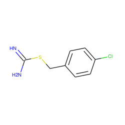 N=C(N)SCc1ccc(Cl)cc1 ZINC000004536563