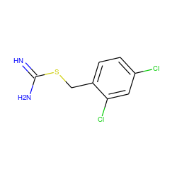 N=C(N)SCc1ccc(Cl)cc1Cl ZINC000012428494