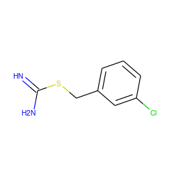 N=C(N)SCc1cccc(Cl)c1 ZINC000000096804