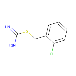 N=C(N)SCc1ccccc1Cl ZINC000000096711