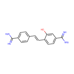 N=C(N)c1ccc(/C=C/c2ccc(C(=N)N)cc2O)cc1 ZINC000000001547