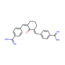 N=C(N)c1ccc(/C=C2/CCC/C(=C\c3ccc(C(=N)N)cc3)C2=O)cc1 ZINC000013803380