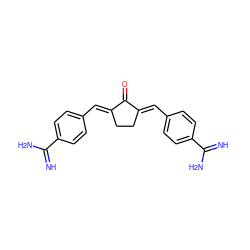 N=C(N)c1ccc(/C=C2\CC/C(=C\c3ccc(C(=N)N)cc3)C2=O)cc1 ZINC000012354902