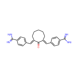 N=C(N)c1ccc(/C=C2\CCCCC/C(=C\c3ccc(C(=N)N)cc3)C2=O)cc1 ZINC000100607376