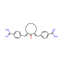 N=C(N)c1ccc(/C=C2\CCCCCC/C(=C\c3ccc(C(=N)N)cc3)C2=O)cc1 ZINC000013803377