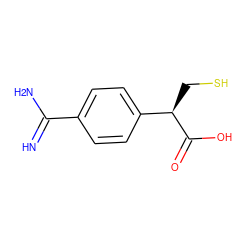 N=C(N)c1ccc([C@@H](CS)C(=O)O)cc1 ZINC000028897545