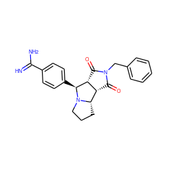 N=C(N)c1ccc([C@H]2[C@@H]3C(=O)N(Cc4ccccc4)C(=O)[C@@H]3[C@@H]3CCCN32)cc1 ZINC000058543530