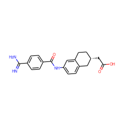 N=C(N)c1ccc(C(=O)Nc2ccc3c(c2)CC[C@H](CC(=O)O)C3)cc1 ZINC000001541354