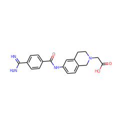 N=C(N)c1ccc(C(=O)Nc2ccc3c(c2)CCN(CC(=O)O)C3)cc1 ZINC000036269178