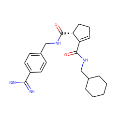 N=C(N)c1ccc(CNC(=O)[C@@H]2CCC=C2C(=O)NCC2CCCCC2)cc1 ZINC000013807995