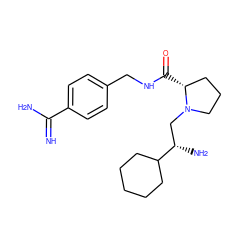 N=C(N)c1ccc(CNC(=O)[C@@H]2CCCN2C[C@H](N)C2CCCCC2)cc1 ZINC000299851223