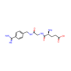 N=C(N)c1ccc(CNC(=O)CNC(=O)[C@@H](N)CCC(=O)O)cc1 ZINC000013438789