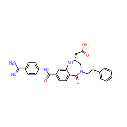 N=C(N)c1ccc(NC(=O)c2ccc3c(c2)N[C@H](CC(=O)O)CN(CCc2ccccc2)C3=O)cc1 ZINC000013782911